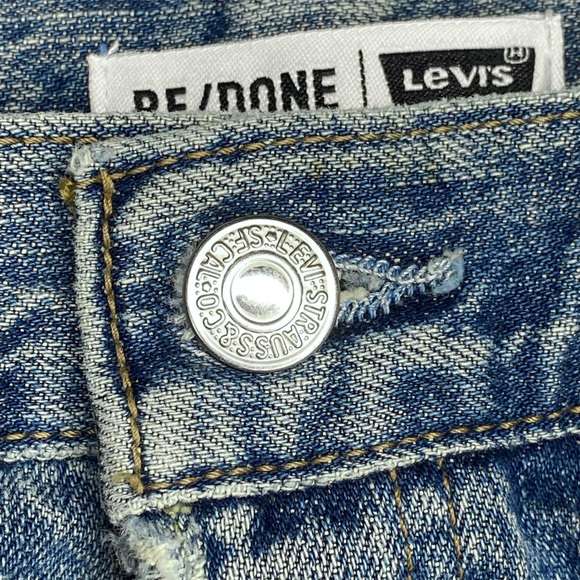 Levi's REDONE Denim Shorts Blue Size 27 - Picture 2 of 15